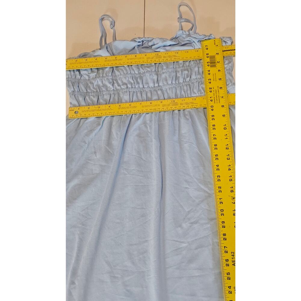 NEW Dokotoo Pastel Blue Sleeveless Maxi summer Cotton Dress w/ Pockets XL 4099 - Picture 8 of 11